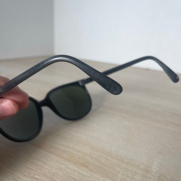 Vintage Bausch and Lomb Sunglasses Frame France Polished Black READ - Picture 7 of 16